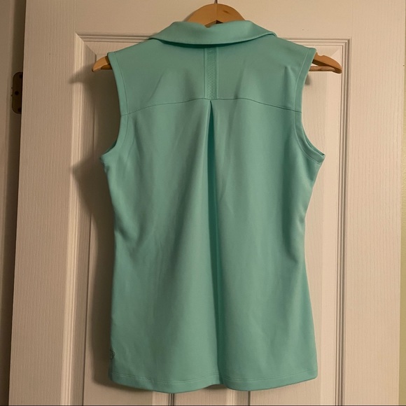 Puma Sport Lifestyle Green w/ Pink Trim Tank Top Size - Medium - Picture 5 of 5